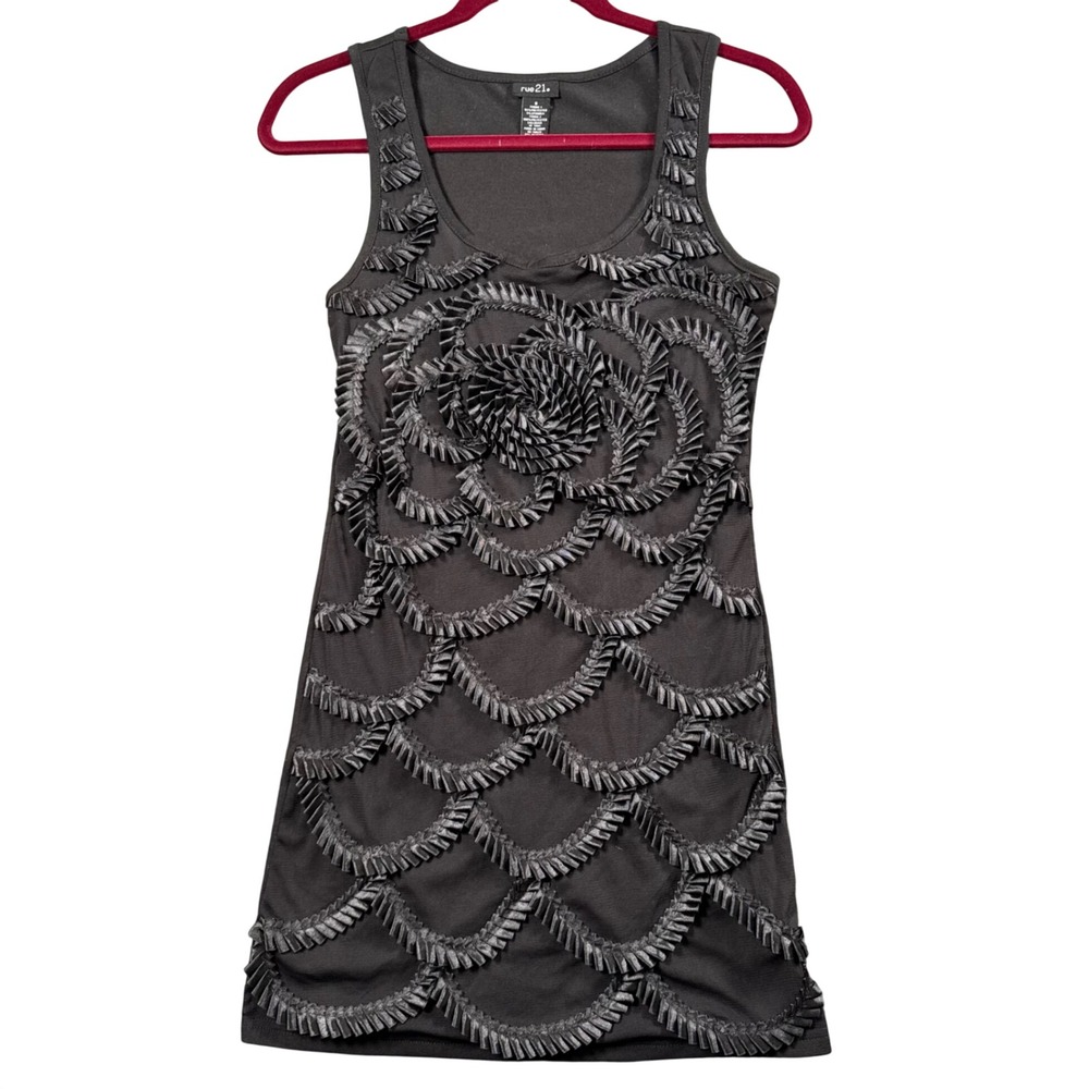 Womens Y2K Tank Top Whimsigoth‎ Dark Romantic 3D Rosette Soft Goth Balletcore S